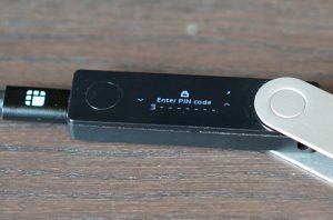 Ledger nano X PIN-indgangsgrænseflade