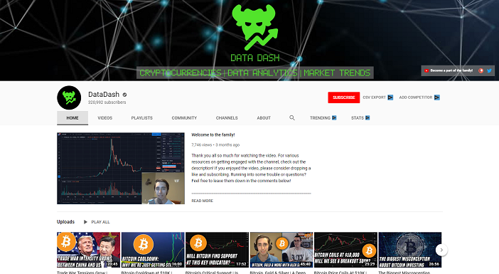 datadash youtube kanal, crypto youtubers