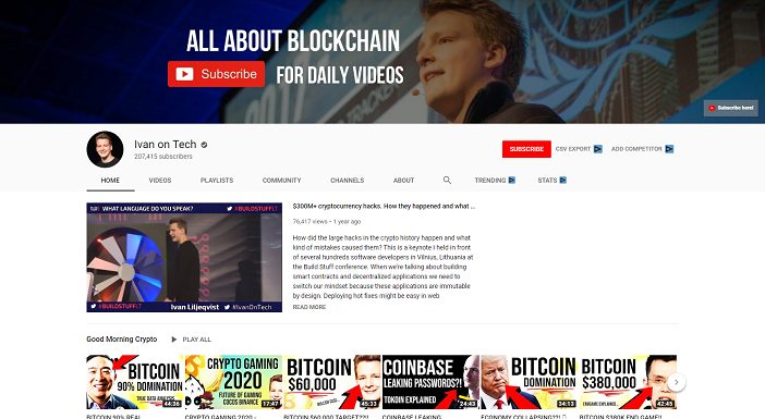 ivan på tech youtube kanal, crypto youtubers